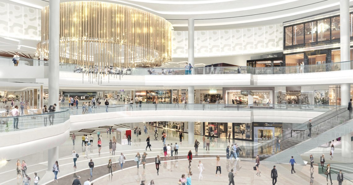 Photograph of the main foyer area of American Dream Mall.