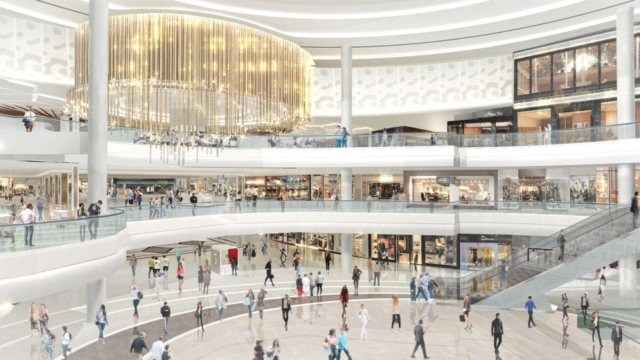 Photograph of the main foyer area of American Dream Mall.