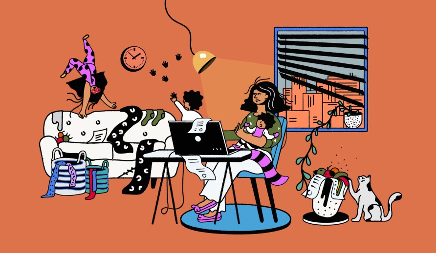 wfh stressed mom