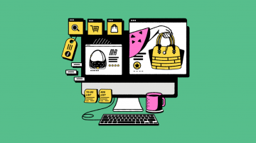 shopping laptop