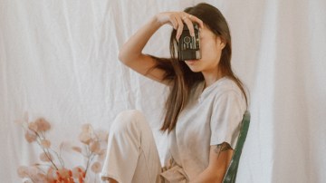 woman with camera