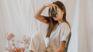 woman with camera