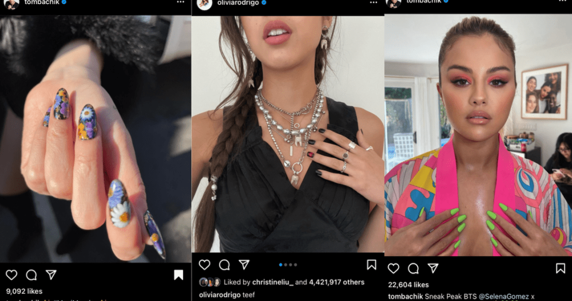 Tom Bachik Nails on viral Instagram posts