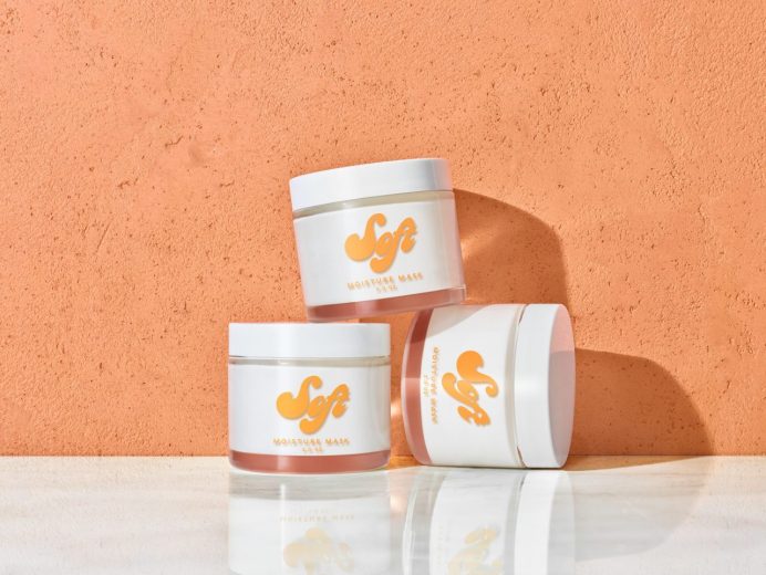 The header image shows three skincare products stacked.