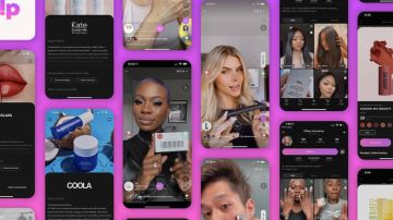 The header image shows screenshots from the Flip app.