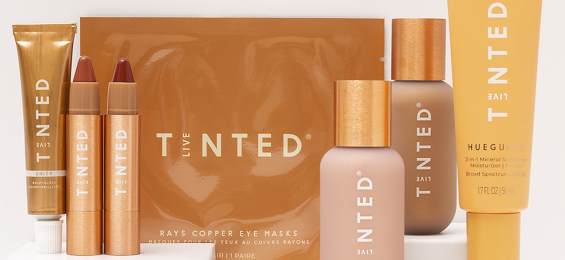 Photograph of Live Tinted products.