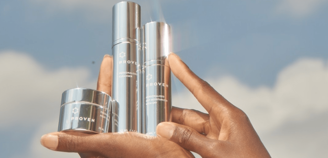 The lead image shows a woman's hands holding up Proven products.