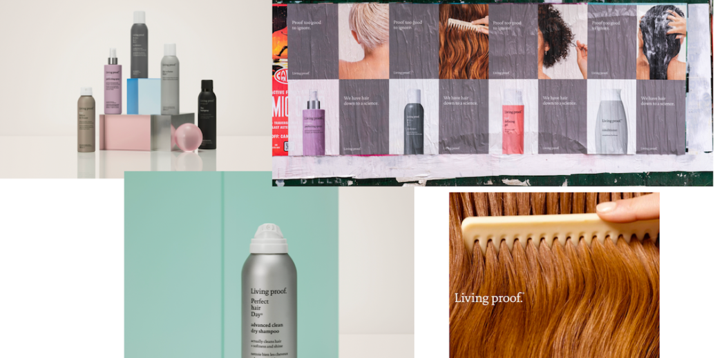 Collage of Living Proof products.