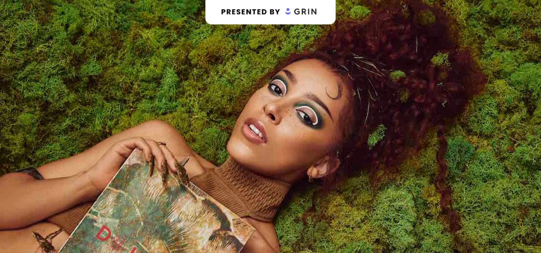 Promotional photograph of Doja Cat for her new makeup collaboration with BH Cosmetics.