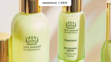 Photograph of Tata Harper products.