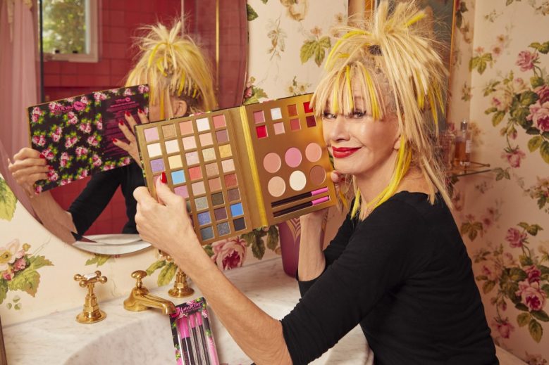 Betsey Johnson photographed with her makeup.
