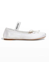 Satin Bow Ballerina Flats