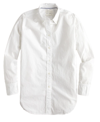 Relaxed-fit washed cotton poplin shirt