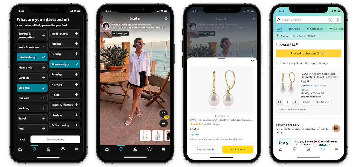 From Amazon to tech startups, e-commerce takes on the TikTok-style feed