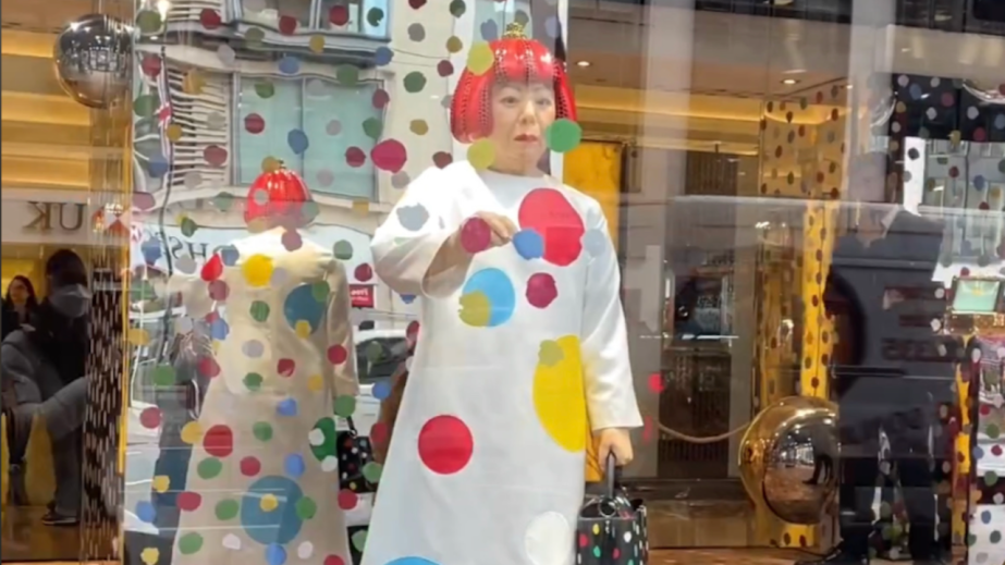 The Louis Vuitton x Yayoi Kusama pop-up in Harajuku looks like an