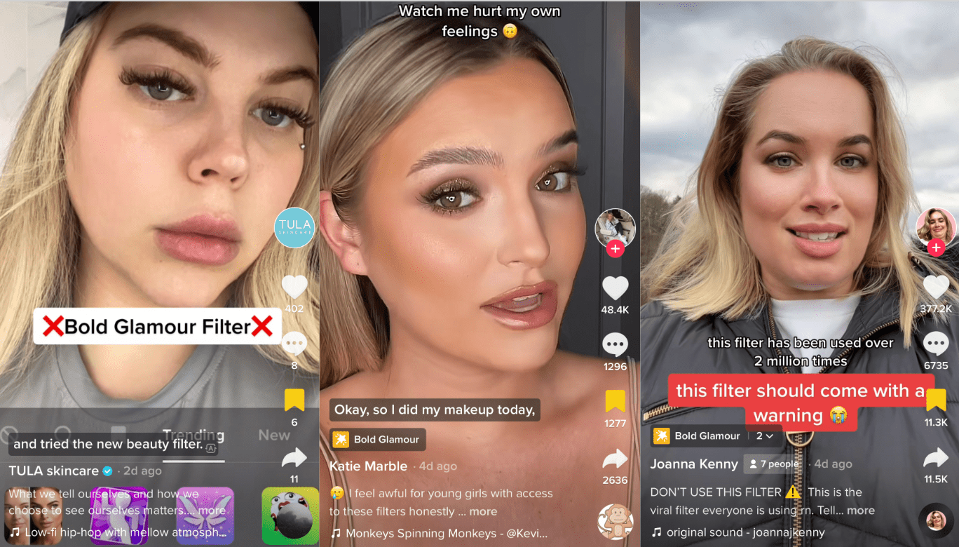 Glossy Pop Newsletter The Bold Glamour filter and just how far fake