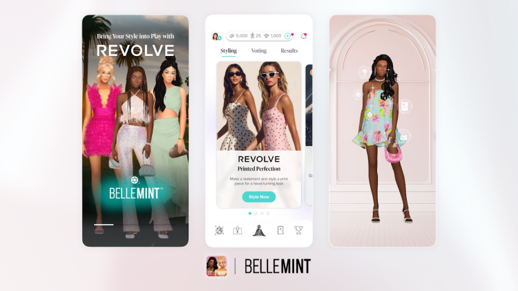 Bellemint Revolve dress up styling game 2025