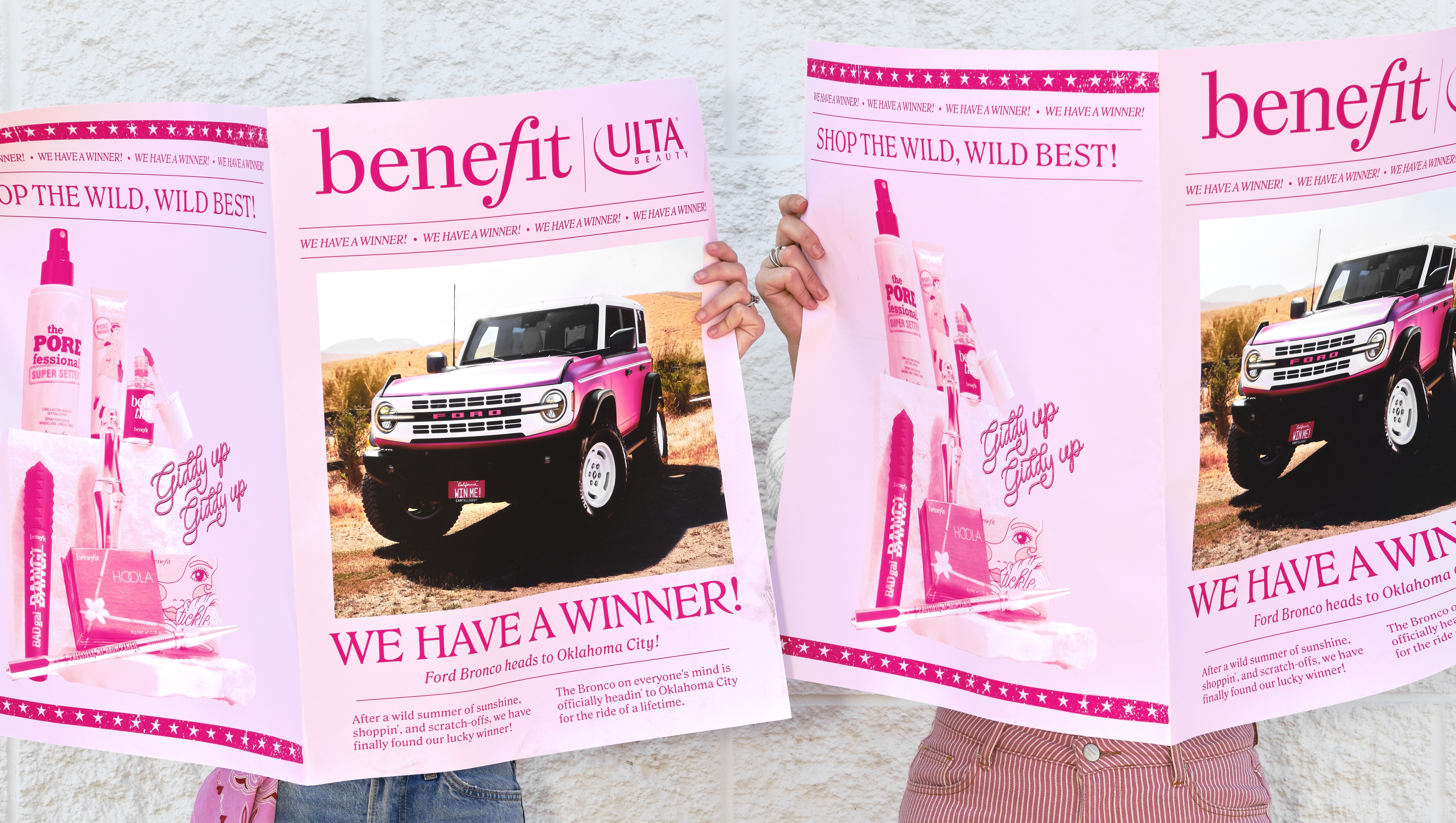 With Benefit Cosmetics' pink Bronco giveaway, both customers and the ...