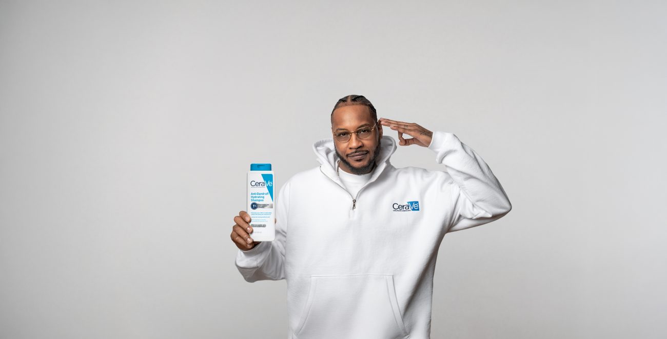 Exclusive: CeraVe taps Carmelo Anthony as ‘head coach’ of its new dandruff campaign